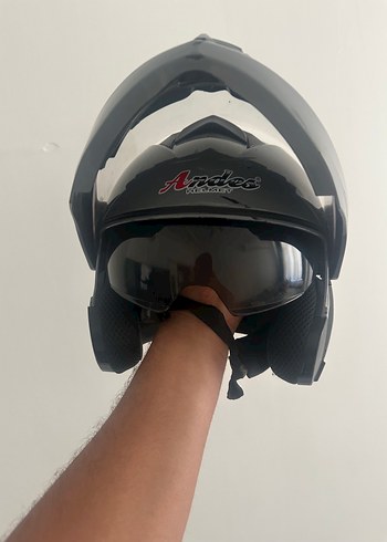 Gri Motosiklet Kaskı - Görsel 7