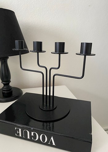 Ikea İkea Siyah Metal 4 Kollu Samdan