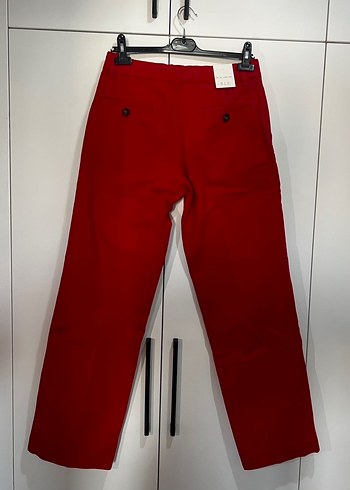 34 Beden kırmızı Renk Kırmızı Regular Fit Boyfriend Pantolon