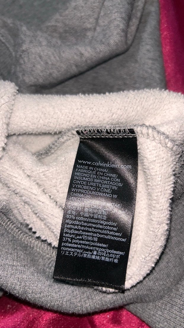Original Calvin Klein Jeans Gri Melanj Bisiklet Yaka sweatshirt — görsel 8/9