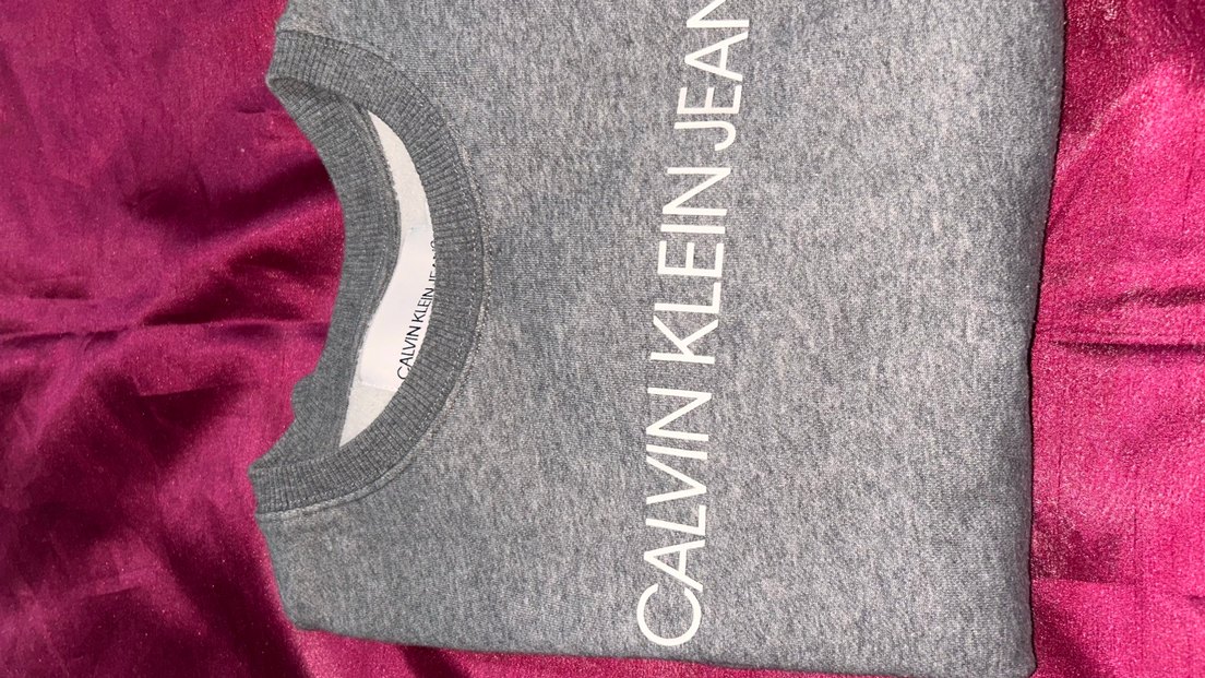 Original Calvin Klein Jeans Gri Melanj Bisiklet Yaka sweatshirt — görsel 6/9