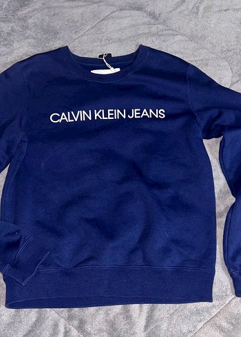 Calvin Klein Lacivert Orijinal Calvin Klein Jeans Sweatshirt Xs