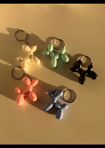 Pastel Balon Köpek Anahtarlık