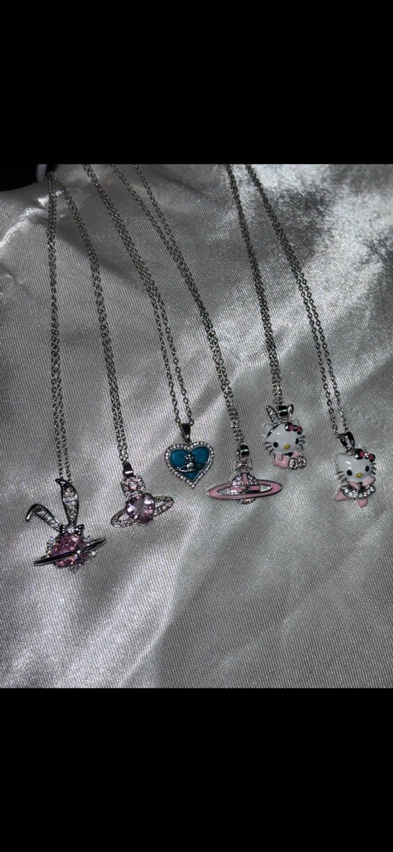 vivienne westwood hellokitty çelik kolye - Görsel 2