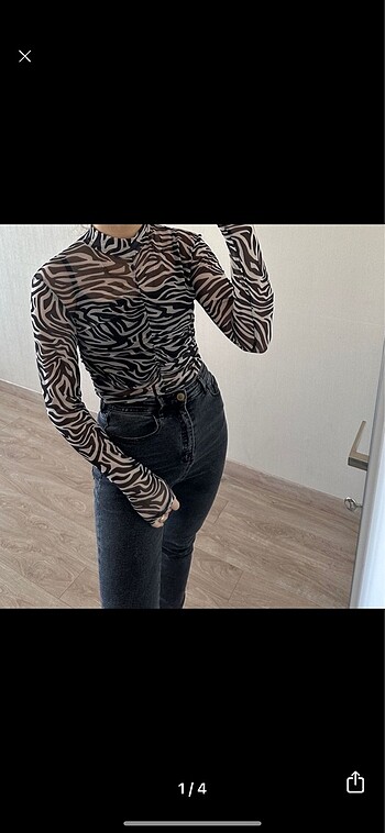 Zebra transparan boğazlı