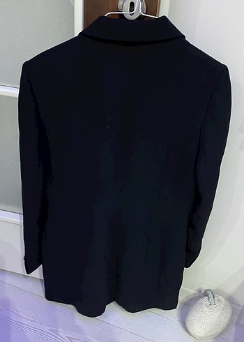 H&M Lacivert Midi Kadın Ofis Kabanı