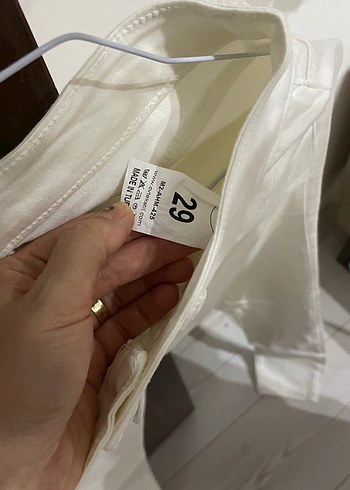 Diğer Beyaz Midi Kadın Kot Pantolon