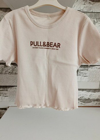 Bej Kısa Kollu Mini Tişört