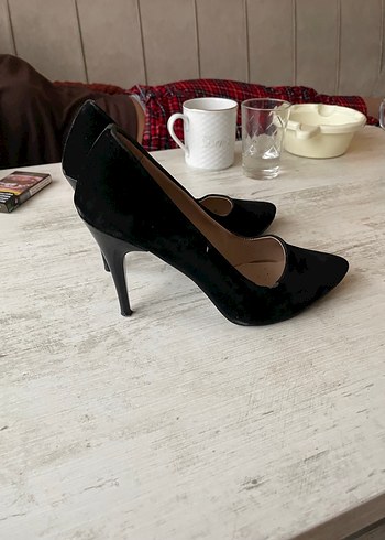 Siyah Stiletto Topuklu Kadın Ayakkabı - Görsel 3