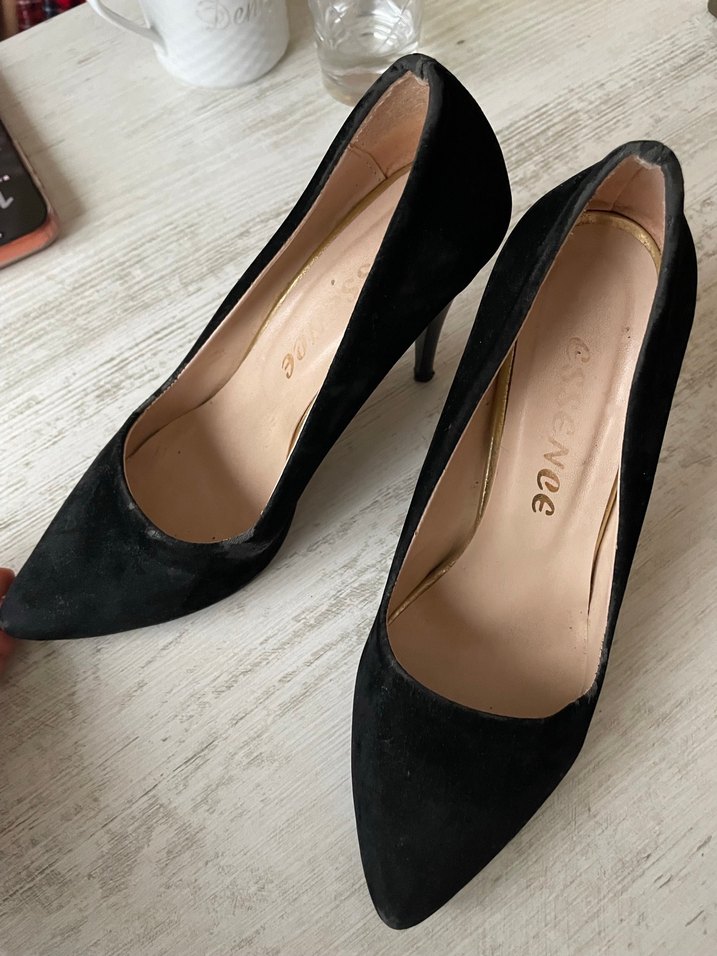 Siyah Stiletto Topuklu Kadın Ayakkabı - Görsel 2