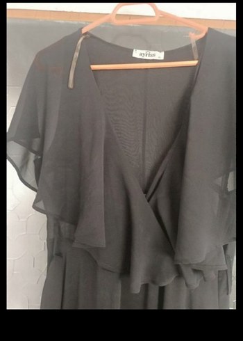 Gri V Yakalı Salaş Uzun Elbise - Görsel 2