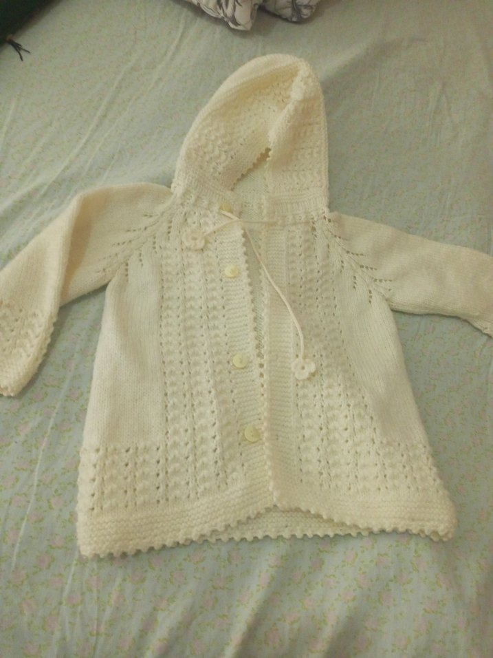 Kız Çocuk Kapüşonlu Bohem Örgü Hırka - Görsel 2