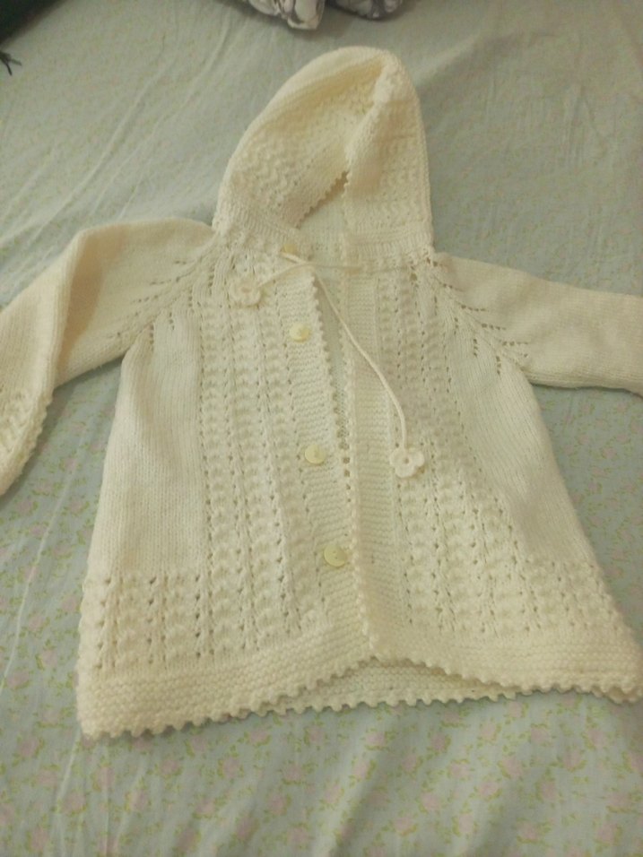 Kız Çocuk Kapüşonlu Bohem Örgü Hırka - Görsel 3