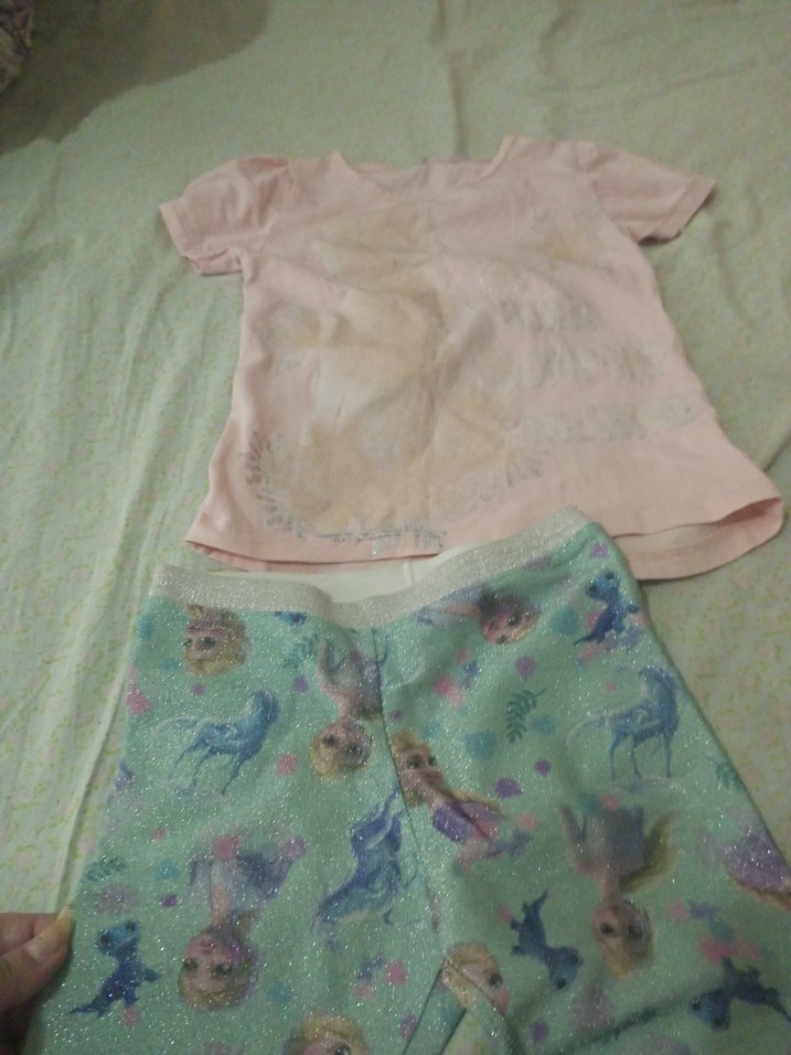 Kız Çocuk Elsa baskılı tayt t-shirt - Görsel 2