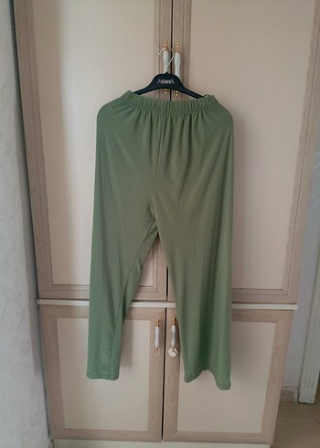 On Fashion Yeşil Keten Uzun Kollu Midi Tunik