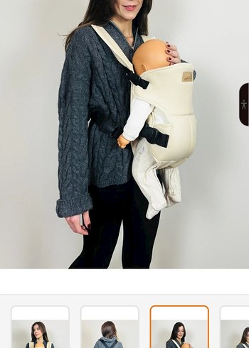 Bebek Taşıma Kanguru Beyaz - Görsel 2