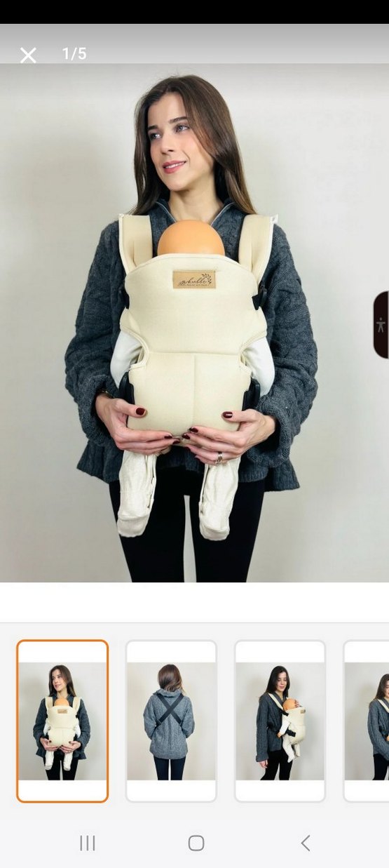 Bebek Taşıma Kanguru Beyaz - Görsel 4