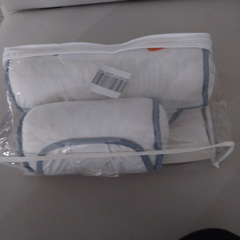 Bebek uyku aksesuarı, baskılı, beyaz-gri - Görsel 2