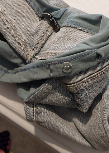 Gri Midi Hamile Kot Pantolon - Görsel 2