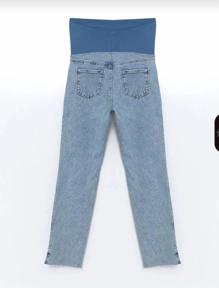 Gri Midi Hamile Kot Pantolon - Görsel 3