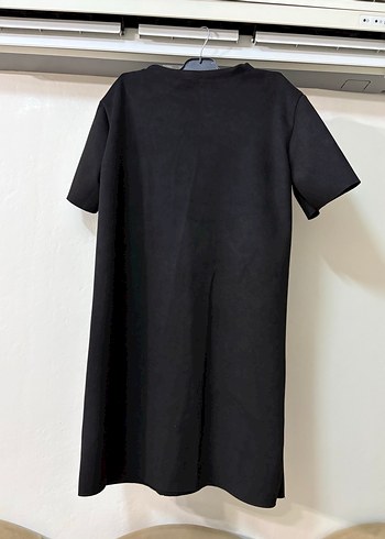 Siyah Mini Payetli Kısa Kollu Kadın Triko Elbise - Görsel 2