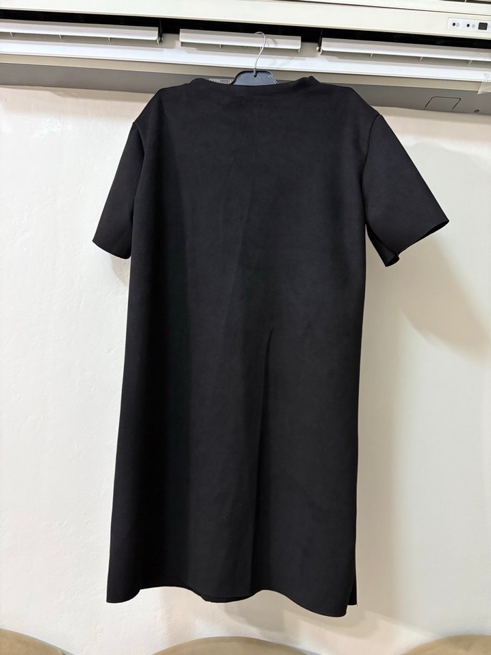 Siyah Mini Payetli Kısa Kollu Kadın Triko Elbise - Görsel 2