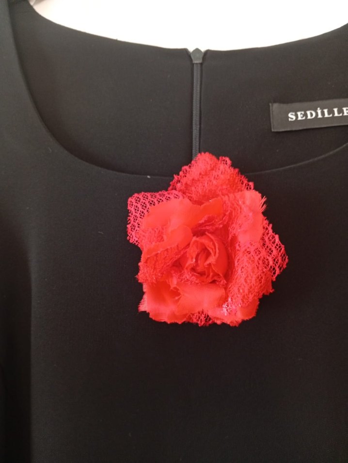 Siyah Uzun Dantel Kadın Elbise - Görsel 3