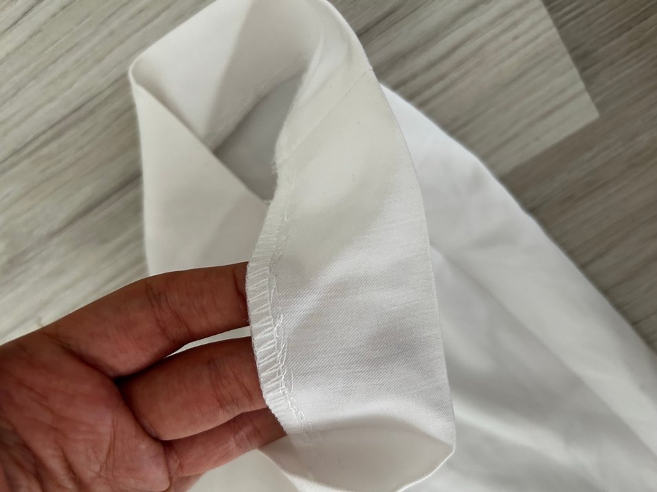 Beyaz Kadın Keten Kumaş Pantolon - Görsel 4