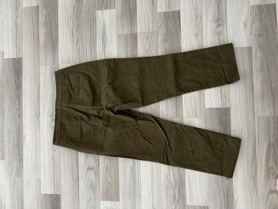 Kadın Keten Kumaş Haki Pantolon - Görsel 3