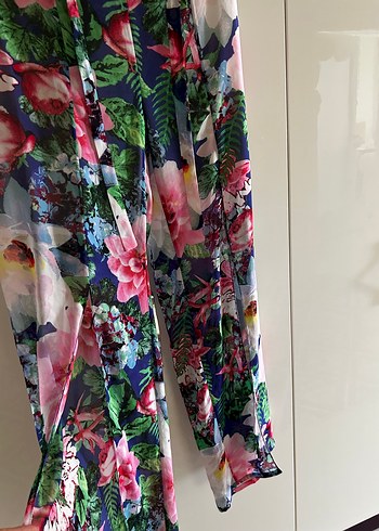 Bol Kesim, Uzun, Çok Renkli Bohem Pantolon - Görsel 2