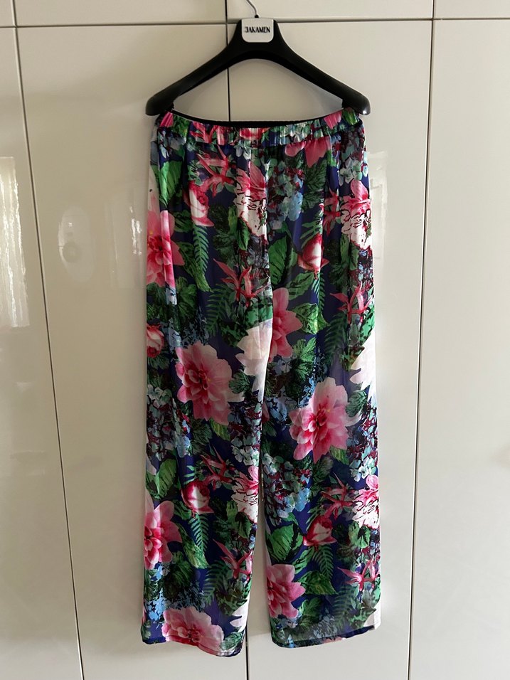 Bol Kesim, Uzun, Çok Renkli Bohem Pantolon - Görsel 4