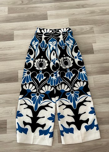 Bohem Desenli Kısa Kadın Kumaş Pantolon - Görsel 3