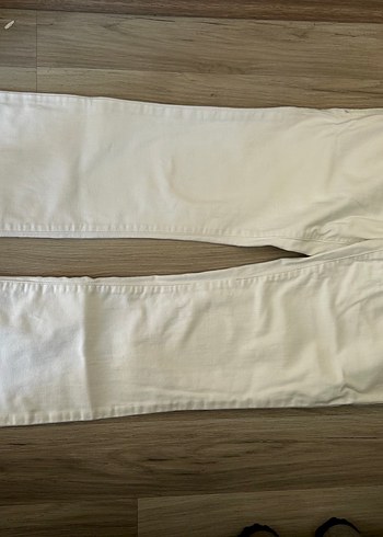 Beyaz  Kadın Kot Pantolon - Görsel 2