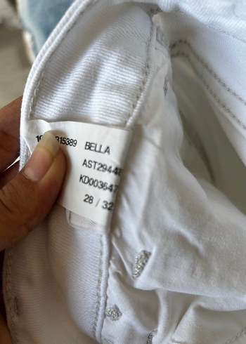 Beyaz  Kadın Kot Pantolon - Görsel 3