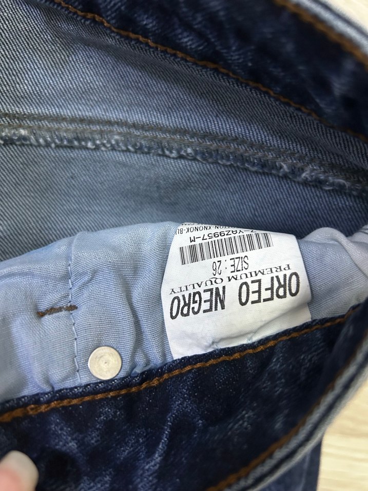 Kadın Lacivert Bol Kesim Midi Kot Pantolon - Görsel 3