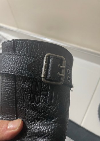 Tokalı Siyah Platform Topuklu Kadın Bot - Görsel 4