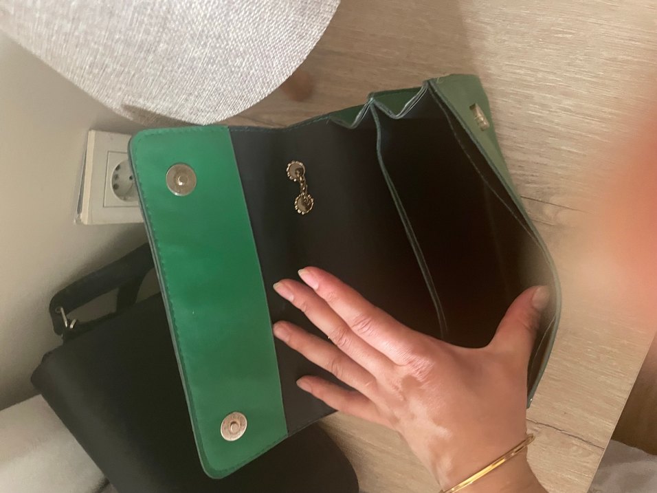 Siyah Deri Kadın Omuz Çantası - Görsel 4