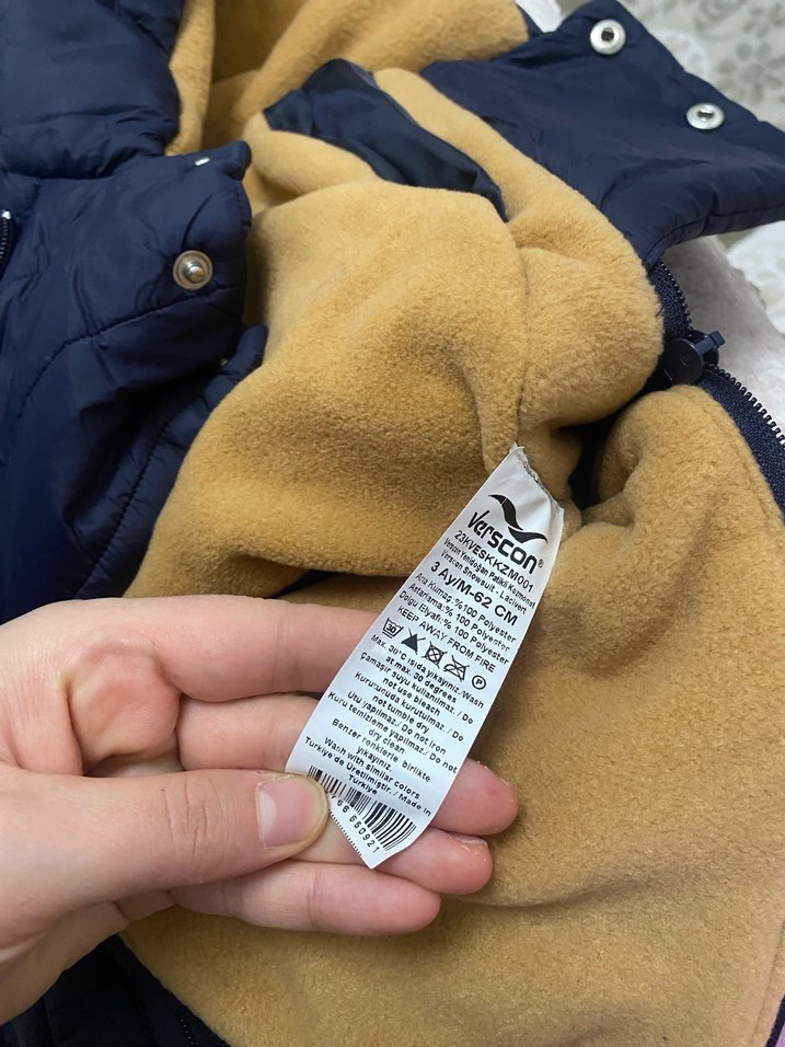 Kürklü Kapüşonlu Erkek Bebek mont tulum - Görsel 5