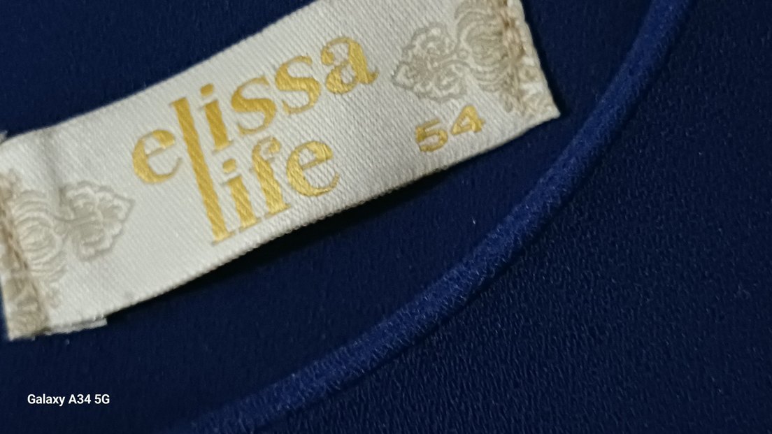 Kadın Mavi Uzun Salaş Elbise - Görsel 4