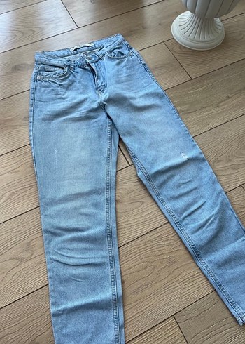 Kadın Mavi Regular Fit Denim Pantolon