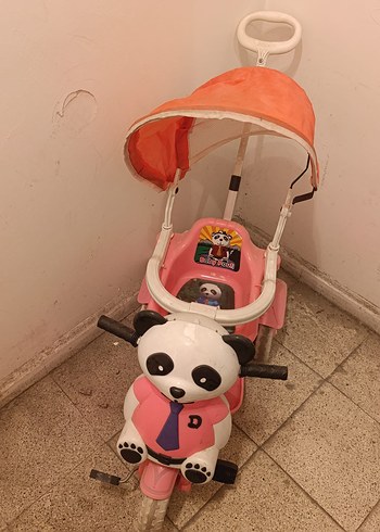 Renkli turuncu çocuk üç tekerlekli bisiklet - Görsel 2