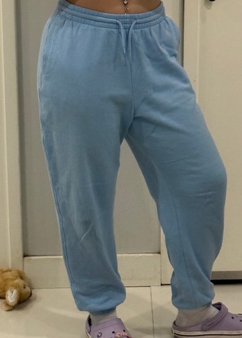 Kadın Mavi Rahat Kesim Sweatpant - Görsel 2