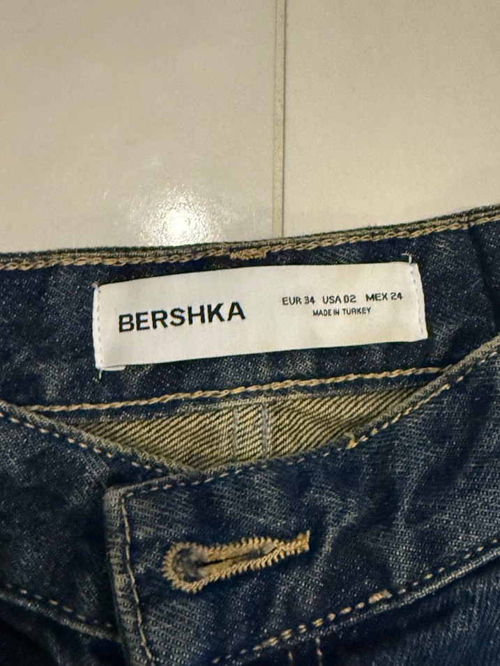 Gri Mavimsi Bol Kesim Kadın Kot Pantolon - Görsel 2