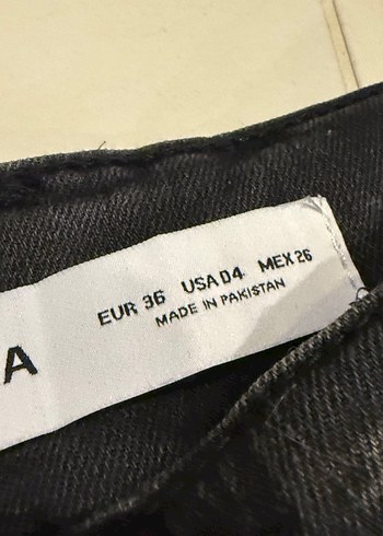 Düğmeli Gri Kadın Denim Pantolon - Görsel 4