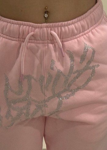 Pembe tasli Kadın Eşofman Altı - Görsel 2