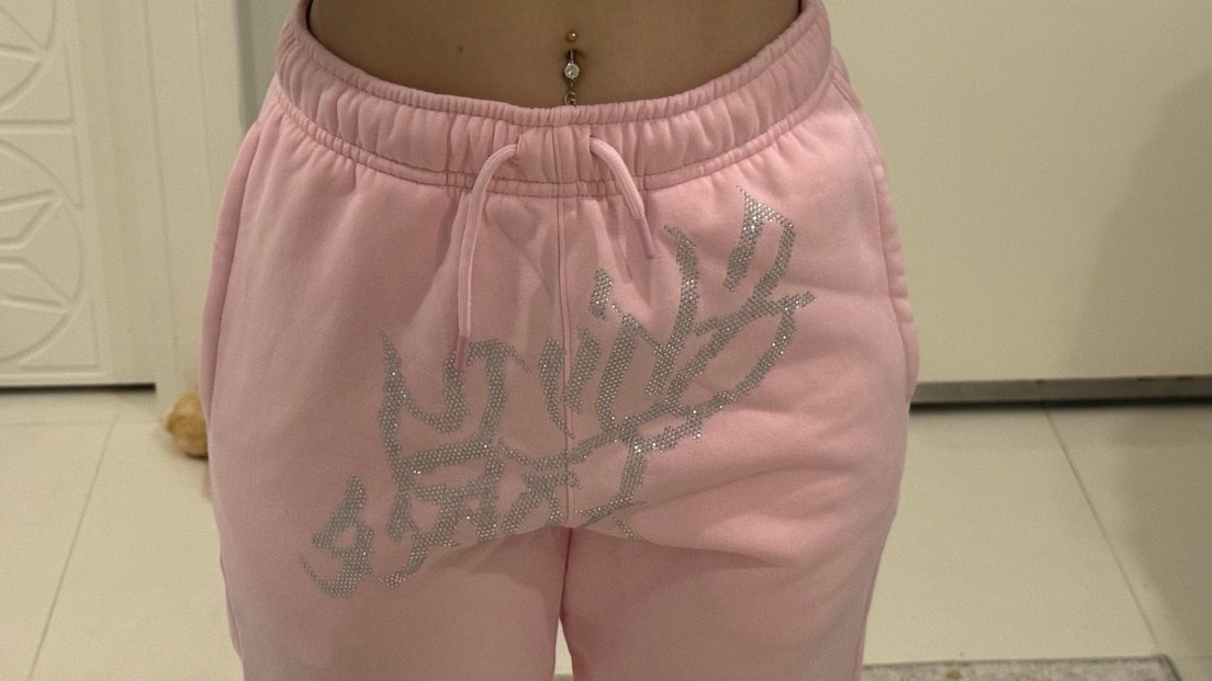 Pembe tasli Kadın Eşofman Altı - Görsel 2