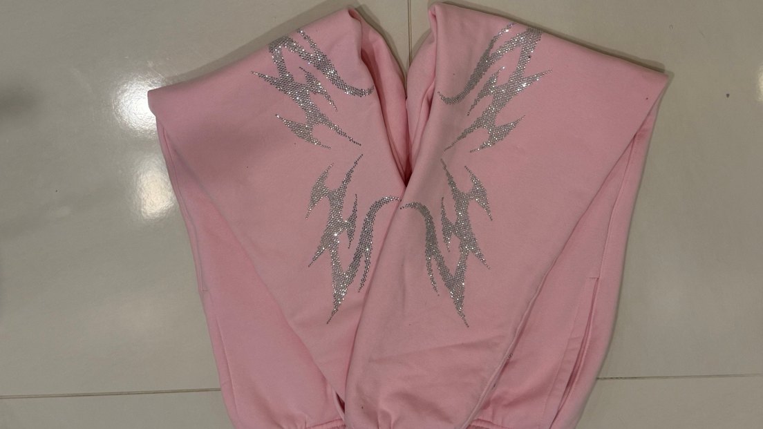 Pembe tasli Kadın Eşofman Altı - Görsel 3