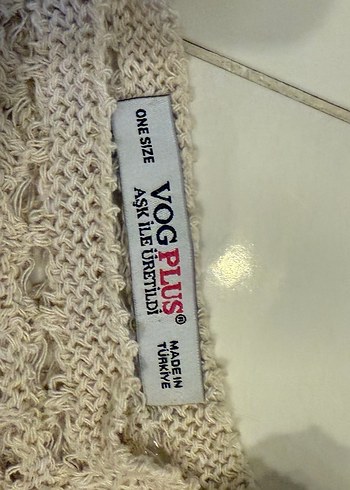 Bej Örgü Kadın Atkı - Görsel 2