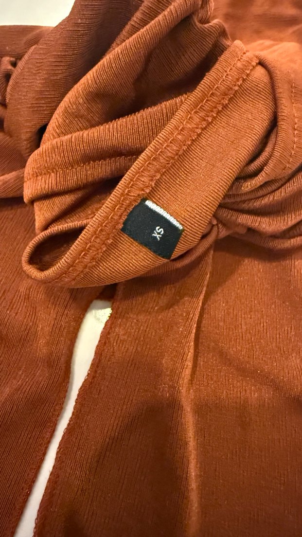 Kadın turuncu strapless crop - Görsel 2