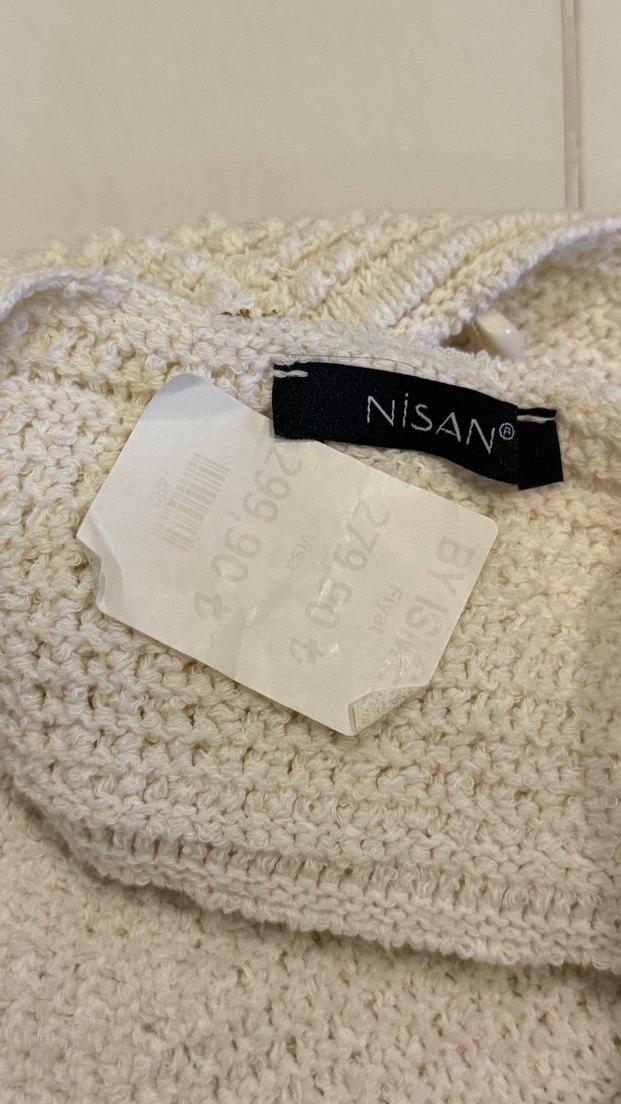 Beyaz Örgü Bohem Mini Büstiyer - Görsel 3